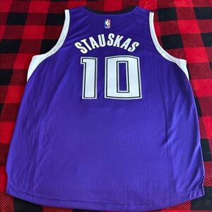 Sacramento Kings #10 Nik Stauskas Adidas Home NBA Swingman Jersey